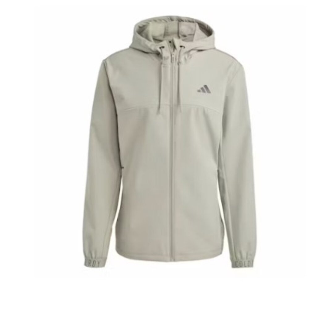 Adidas COLD.RDY Full Zip Workout Training hooded Jacket Silver Pebble Men's S